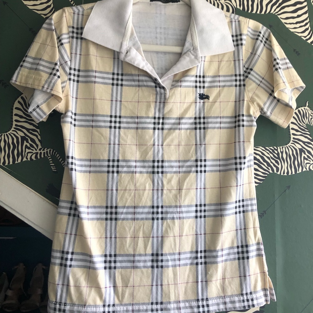 Vintage y2k style Burberry Polo